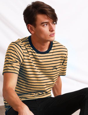 Pacora Grindle Stripe Cotton T-Shirt In Banana Cream - Tokyo Laundry