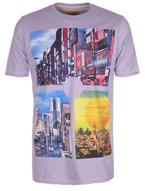 Tokyo Laundry Susumu Photo Print T-Shirt in Laundered Lilac