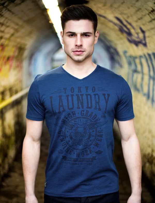 Brander T-shirt in Light Indigo - Tokyo Laundry