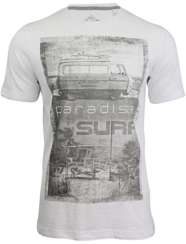 Noah Surf Paradise Motif T-Shirt in Optic White - South Shore