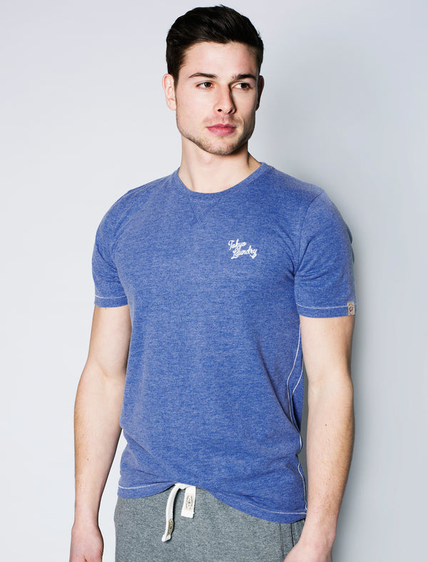 Essential Crew T-Shirt in Cornflower Blue Marl - Tokyo Laundry