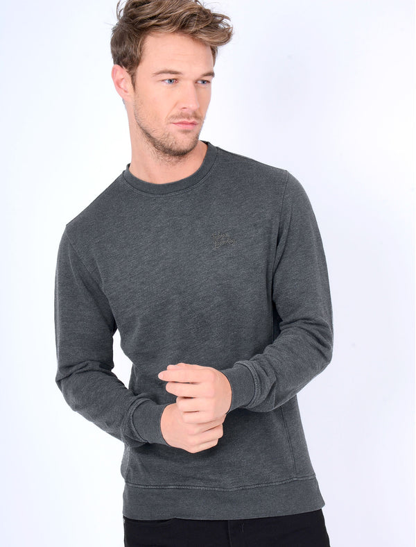 Flit Crew Neck Sweatshirt in Blackened Pearl - Tokyo Laundry