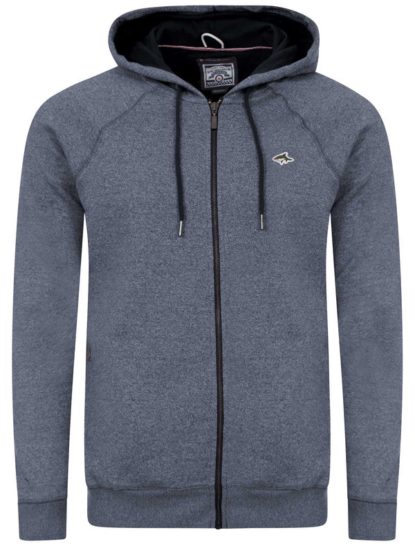 Men's soft blue zip up hoodie - Le Shark