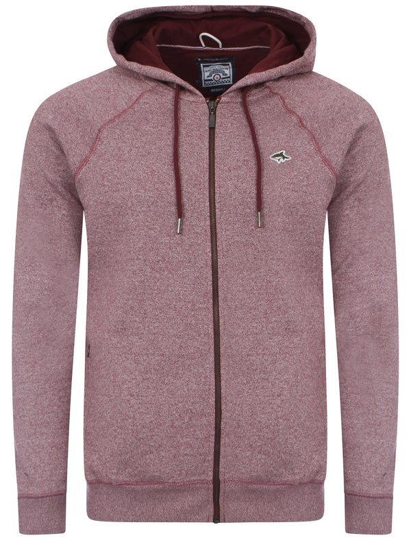 Men's soft red zip up hoodie - Le Shark