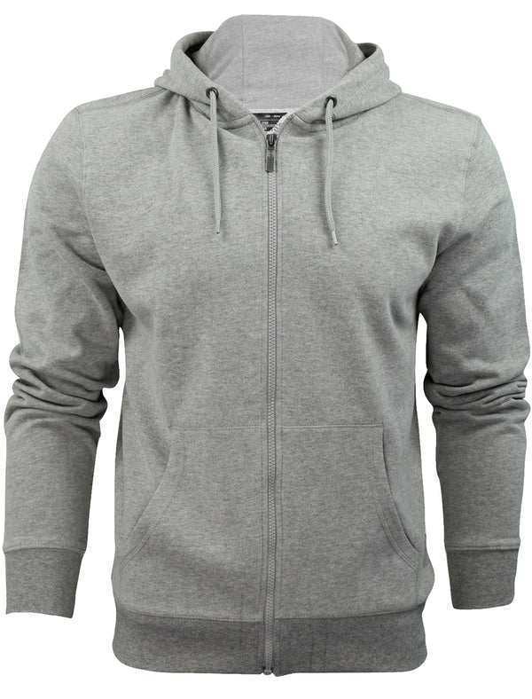 Batrig Zip Up Hoodie in Light Grey Marl - Dissident