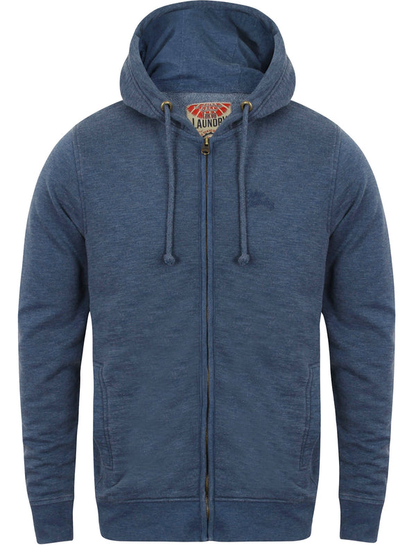 Gate Zip Through Hoodie in Blue - Tokyo Laundry