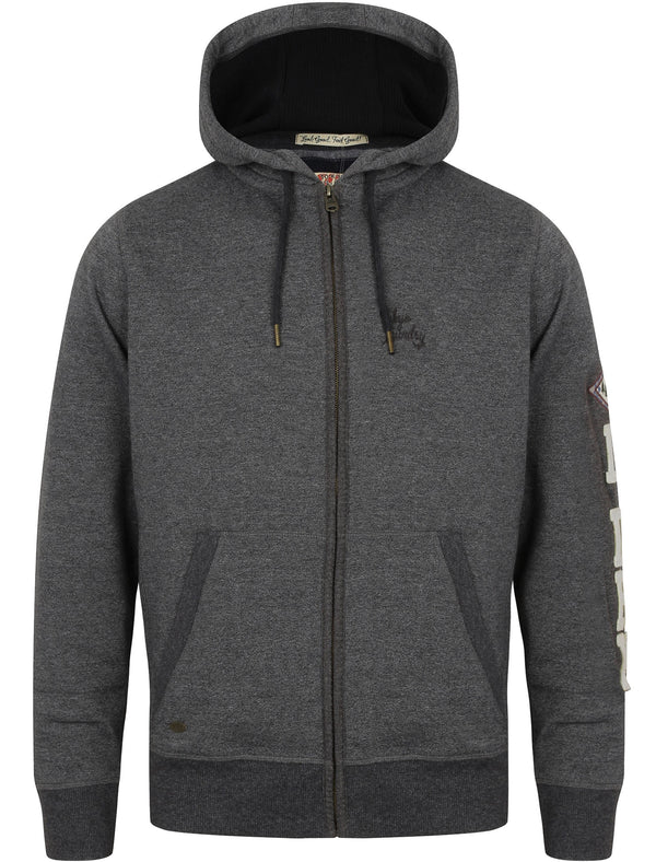 Oakwood Zip Through Hoodie in Dark Navy / Ivory - Tokyo Laundry