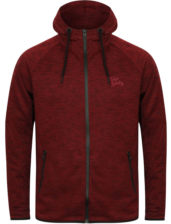 Snowberg Zip Through Hoodie in Oxblood / Black - Tokyo Laundry