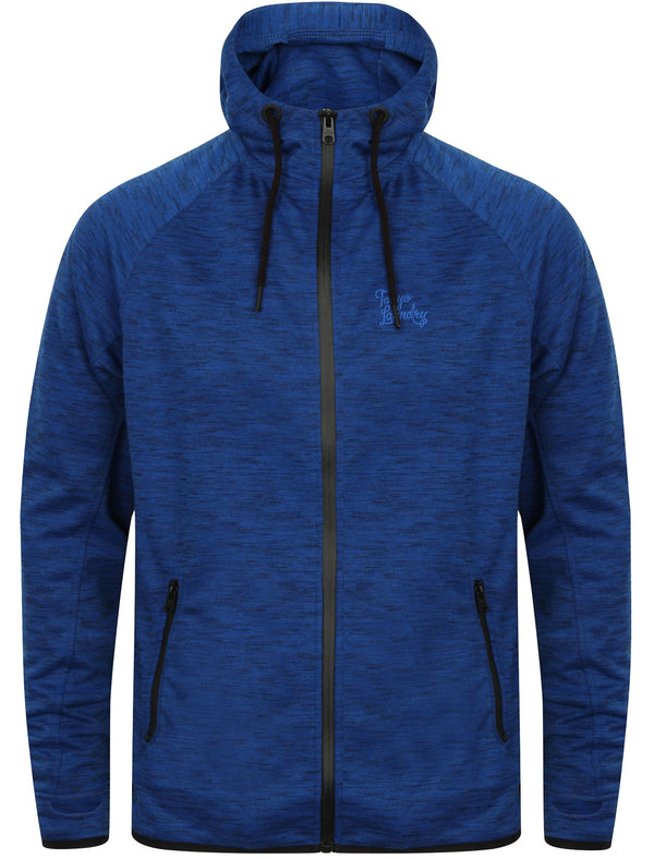 Snowberg Zip Through Hoodie in Sapphire / Black - Tokyo Laundry
