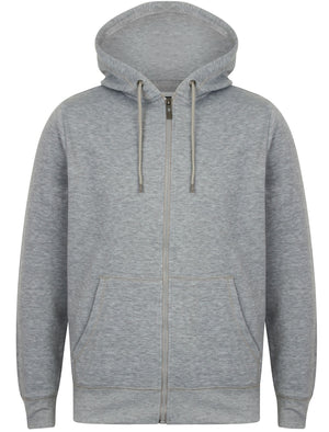 Chiswell Zip Through Hoodie in Light Grey Marl - Dissident