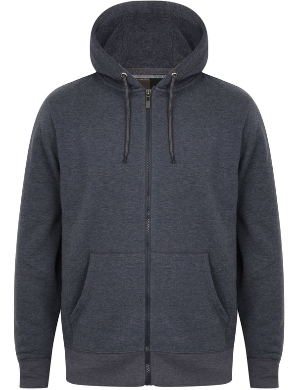 Chiswell Zip Through Hoodie in Mood Indigo Marl - Dissident