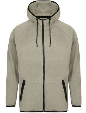 Southwick Zip Through Hoodie in Grey Marl / White Spot - Dissident