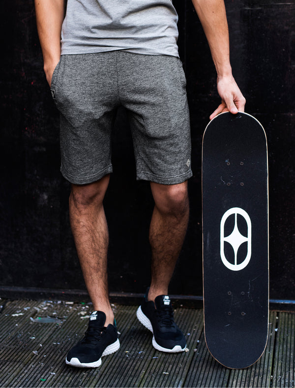 Cleaver Shorts in Black Fleck - Tokyo Laundry