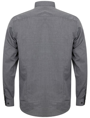 Salvador Long Sleeve Cotton Shirt in Charcoal - Tokyo Laundry