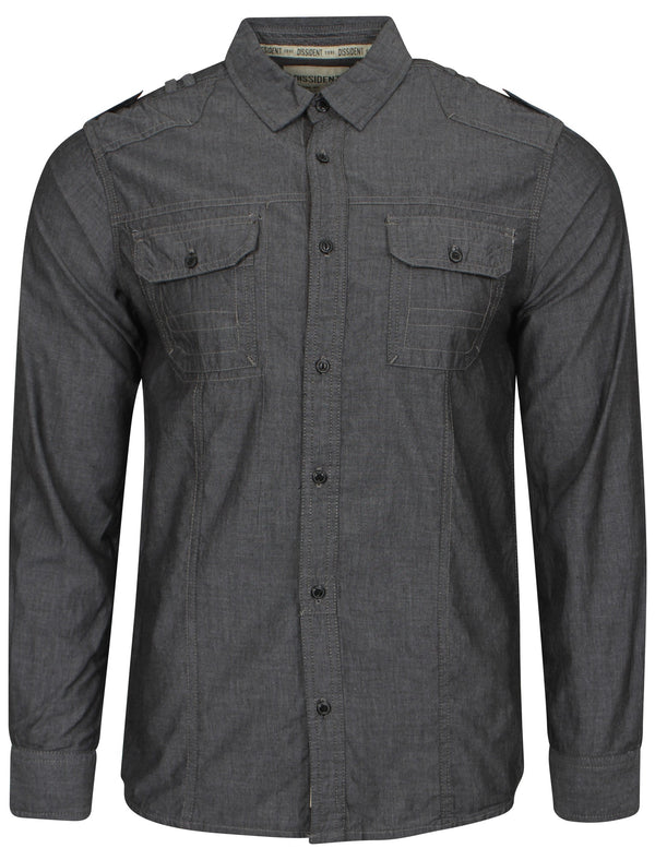 Dissident Marvel Chambray Shirt in Black