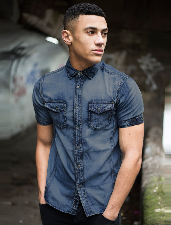Segura Denim Wash Shirt in Vintage Indigo - Dissident