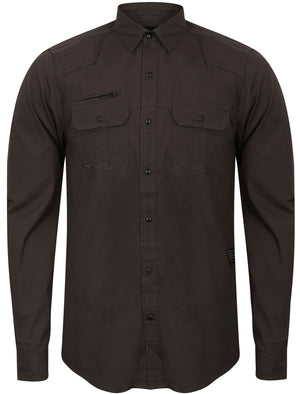 Bismarck Long Sleeve Shirt in Charcoal - Dissident