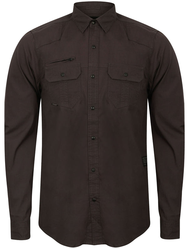 Bismarck Long Sleeve Shirt in Charcoal - Dissident