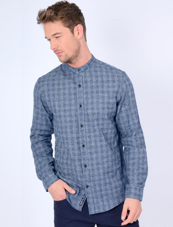 Spirit Checked Flannel Shirt in Blue - Tokyo Laundry