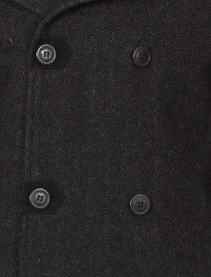 Tokyo Laundry Egbert grey wool blend herringbone coat