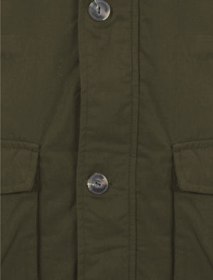 Dierk 2 Borg Lined Parka Jacket in Amazon Khaki - Tokyo Laundry