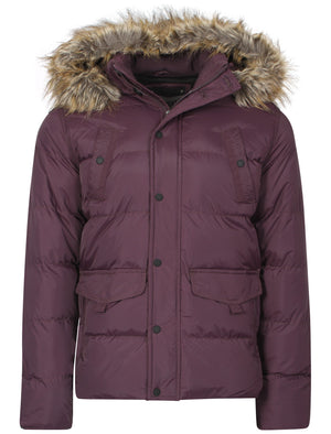 Dissident Wetherby purple padded detachable hooded coat