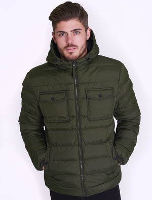 Lowe Quilted Puffer Coat in Rosin Khaki - Tokyo Laundry