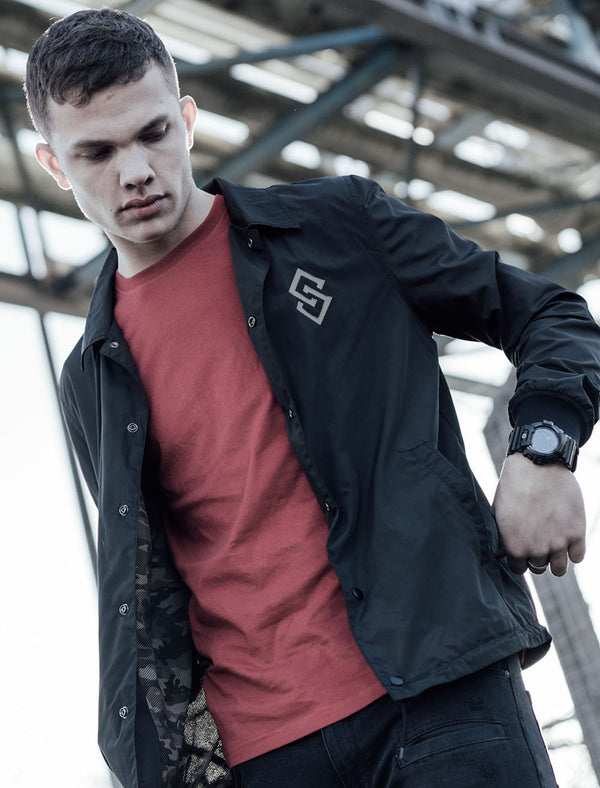 St Jacob Shower Resistant Coach Jacket in Black - Saint & Sinner