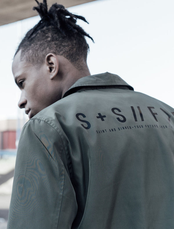 St Jacob Shower Resistant Coach Jacket in Grape Leaf - Saint & Sinner