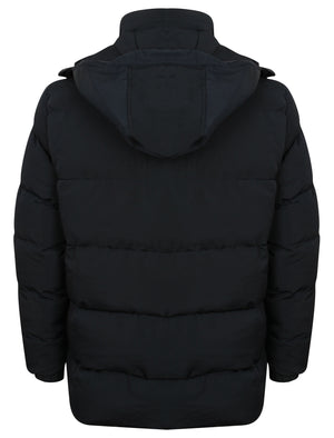 Bellamy Padded Coat with Detachable Hood in True Navy - Dissident