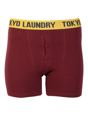 Marshall River Oxblood/Grey Boxers - Tokyo Laundry