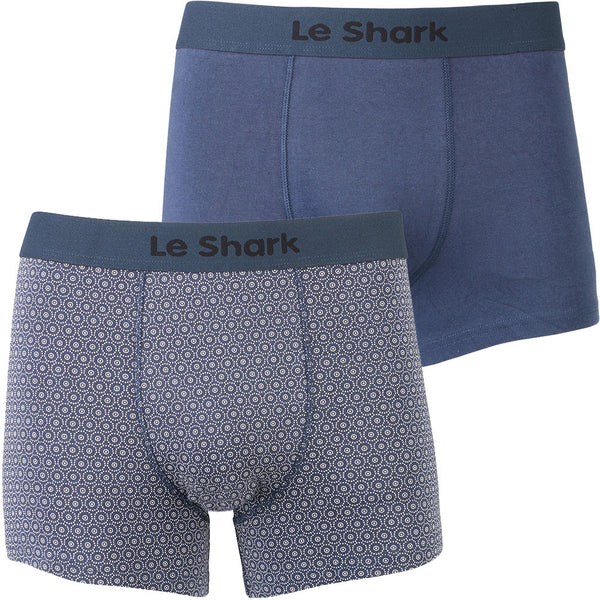 Chords Boxer Short Set in Mood Indigo - Le Shark