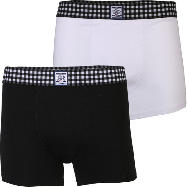 Beatnik ( 2 Pack) Boxers Shorts Set in Black / White- Le Shark