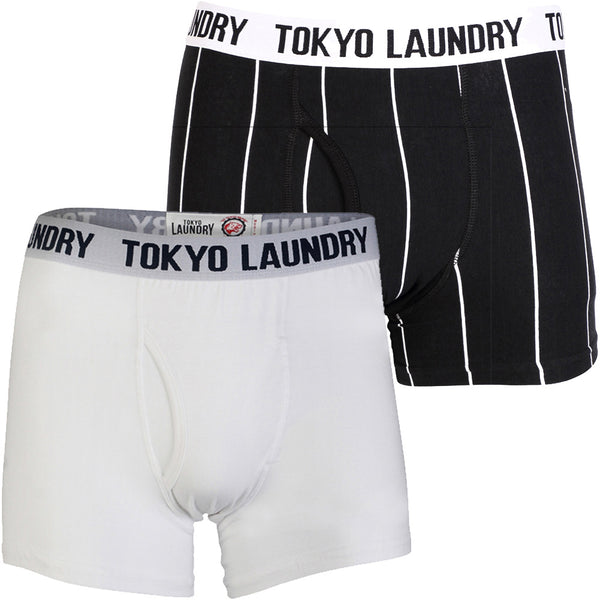 Tokyo Laundry Ortiz white & black boxer short’s