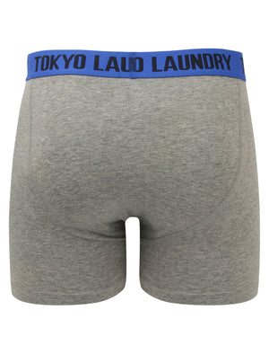 Irwin (2 Pack) Boxer Shorts Set in Buttercup / Deep Blue - Tokyo Laundry