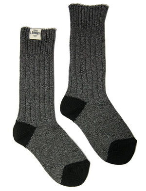 Tokyo Laundry Harv socks in black & red (2 Pack)
