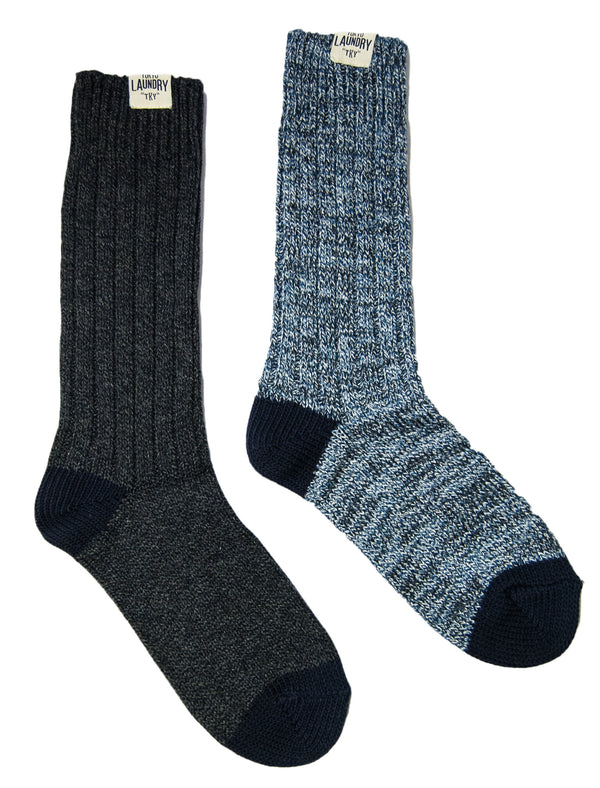 Tokyo Laundry Harv socks in blue (2 Pack)