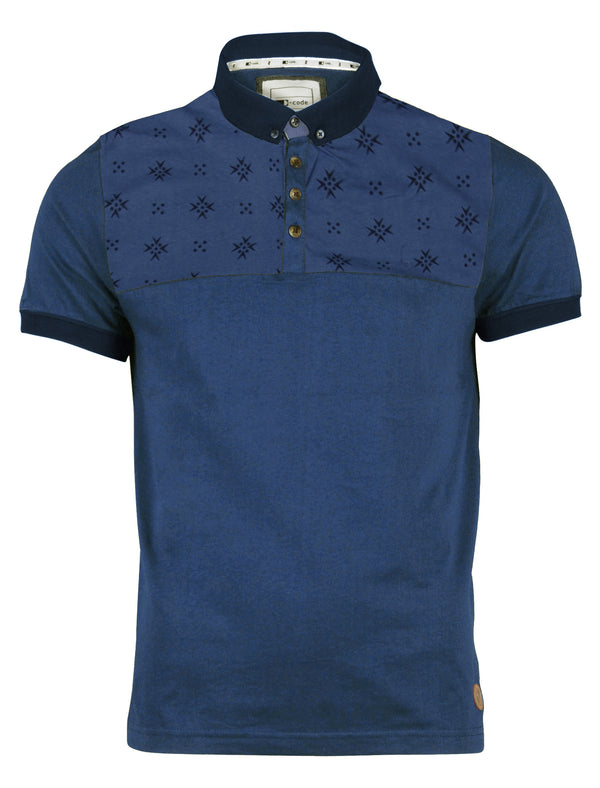 Mens D-code Filter Polo Shirt in Blue Bird