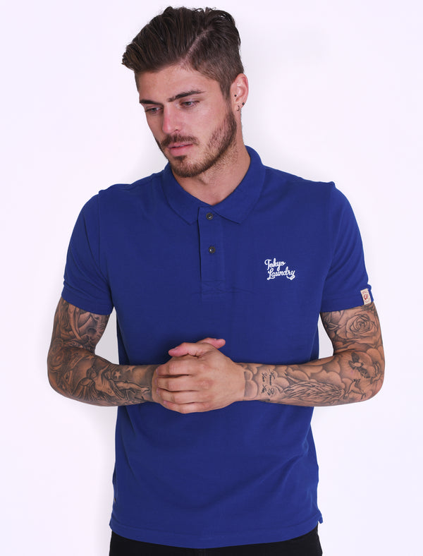 Whidbey Piqué Polo Shirt in Sapphire - Tokyo Laundry