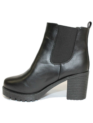 Gabi black high heeled Chelsea boots