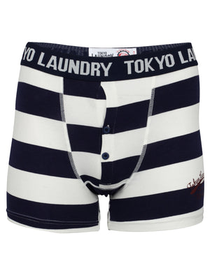 Tokyo Laundry Graduate Sports Boxer Shorts in Optic White