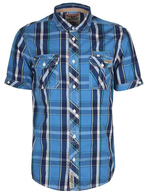 Tokyo Laundry Brooker Checkered Short Sleeved Shirt