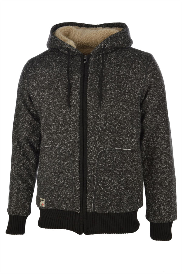Dissident Peter Borg Lined Zip Up Hoodie in Black