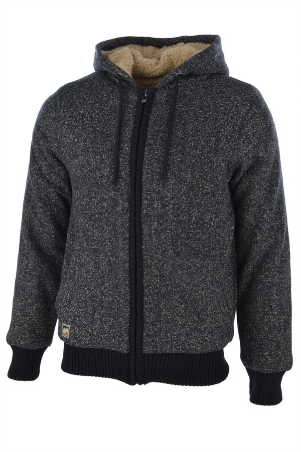 Dissident Peter Borg Lined Zip Up Hoodie in Navy