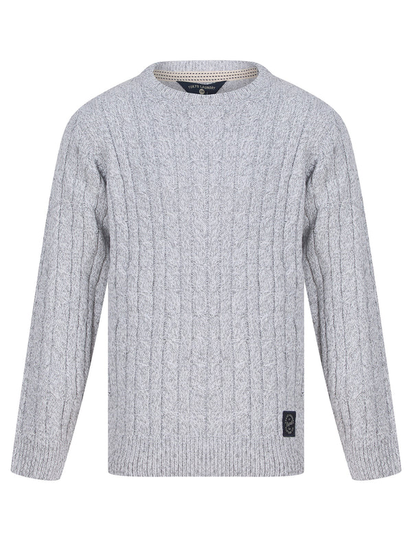 Boys Guinee Chunky Cable Knitted Jumper in Ecru Twist - Tokyo Laundry Kids