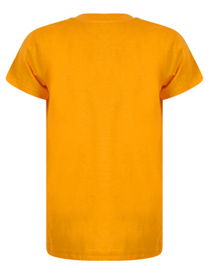 Boys Tiger Warriors Motif Cotton T-Shirt in Artisan's Gold - Tokyo Laundry Kids