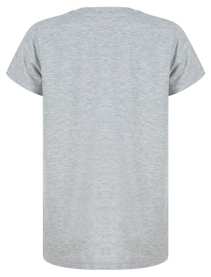 Boys Fader 68 Motif Cotton T-Shirt in Light Grey Marl - Tokyo Laundry Kids