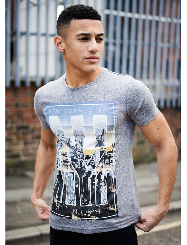 NIY Yarn Dyed T-shirt in Mood Indigo Grindal - Dissident