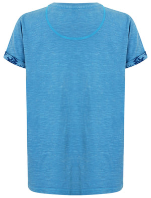 Boys K-Akamu T-Shirt with Printed Chest Pocket in Swedish Blue - Tokyo Laundry Kids
