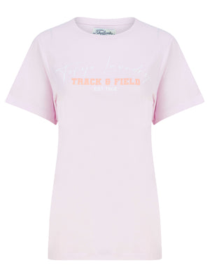 Track Motif Cotton Jersey T-Shirt in Lavender Fog - Tokyo Laundry